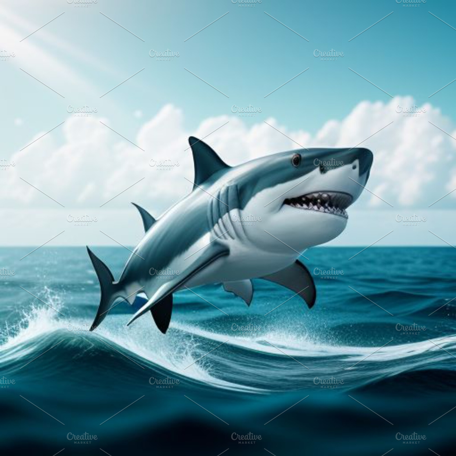 great white shark stock image, an Animal Photo by ComfortQ