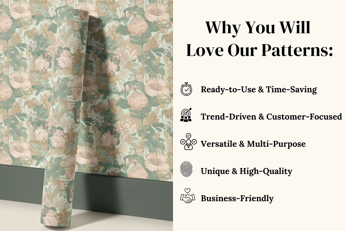 Vintage Botanical Set, a Pattern Graphic by Ninterints (Photo 4 of 13)