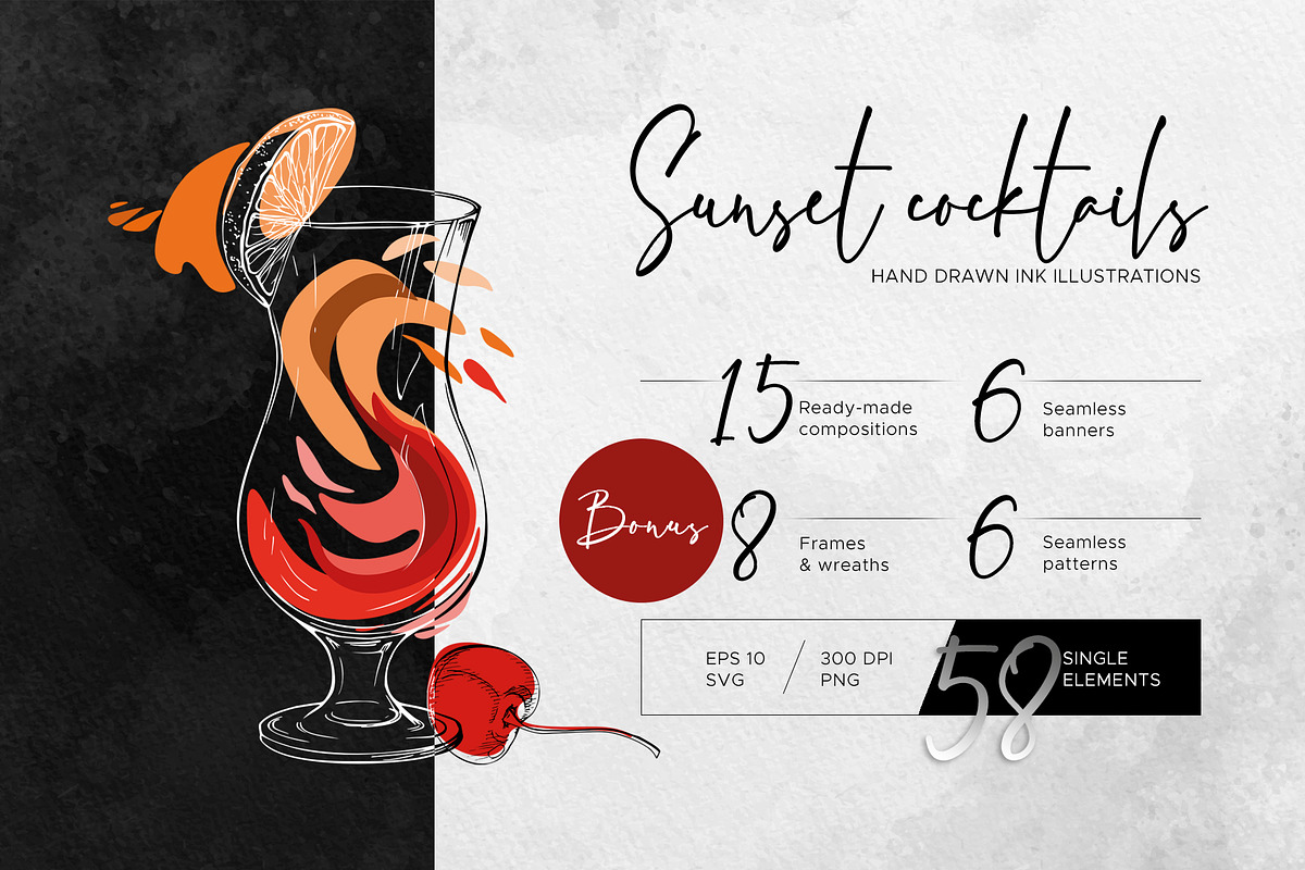 Sunset cocktails, a Food Illustration by MsFlaffy (Photo 1 of 12)