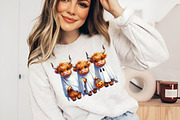 Halloween Highland Cow Png, an Illustration by Designworld (Thumbnail 2 of 5)