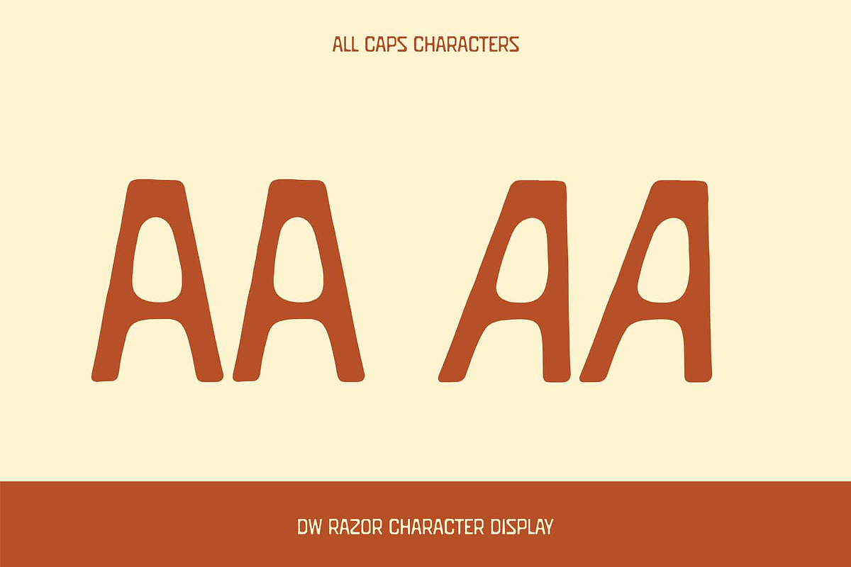 DW Razor Display Fonts, a Sans Serif Font by Dawaii Goods (Photo 2 of 7)