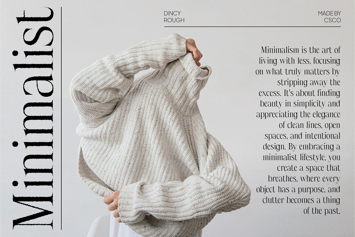 Dincy Rough, a Serif Font by Craft Supply Co. (Photo 2 of 8)