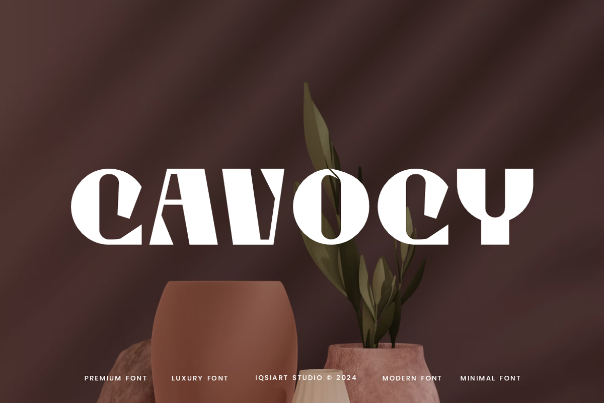 Cavocy - Luxury Bold, a Sans Serif Font by Iqsiart Studio (Photo 1 of 6)