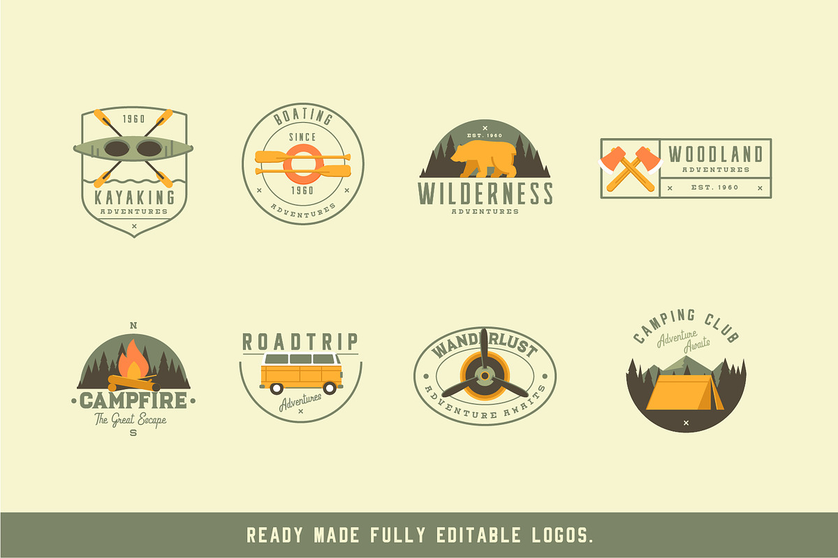 Travel Adventure Logo Creator Kit, a Graphic by Wilsonkjc (Photo 4 of 9)