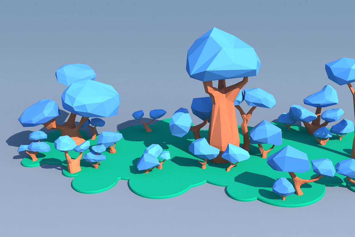 Trees and Bushes Pack - 02, an Environmental 3D Model by Saintpix (Photo 5 of 26)
