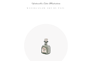 Watercolor Halloween Clipart Set, a Seasonal Illustration by Pati Paints (Thumbnail 7 of 10)