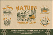 Vintage Hand Drawn Outdoor Adventure, an Object Illustration by Southerntown (Thumbnail 3 of 7)