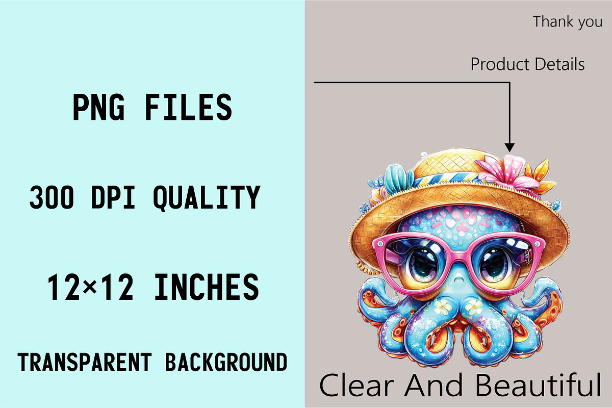 Summer Beach Animals Clipart Bundle., an Illustration by SVGArt (Photo 4 of 9)