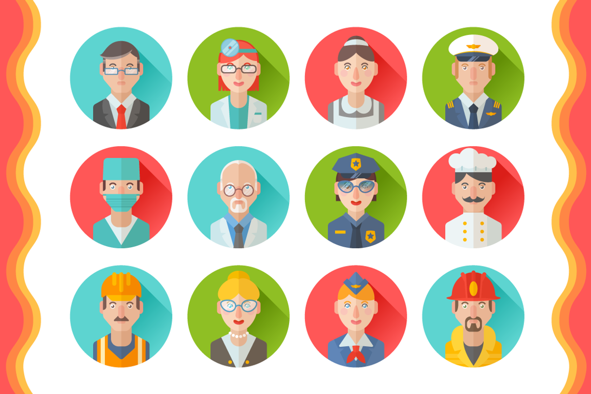 Flat Professions Avatars Icons, an Icon by Yuzach (Photo 4 of 7)