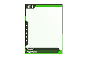 Game sports card template, a Texture Illustration by Things for designers