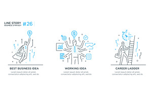 Set of illustrations concept with