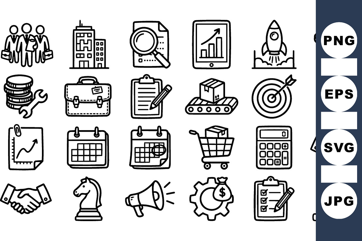 Business Strategy Icon Set, an Illustration by designvectx (Photo 2 of 3)