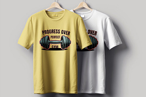 Fitness Quote Motivational Tshirt, a Stationery Template by MightyDesign
