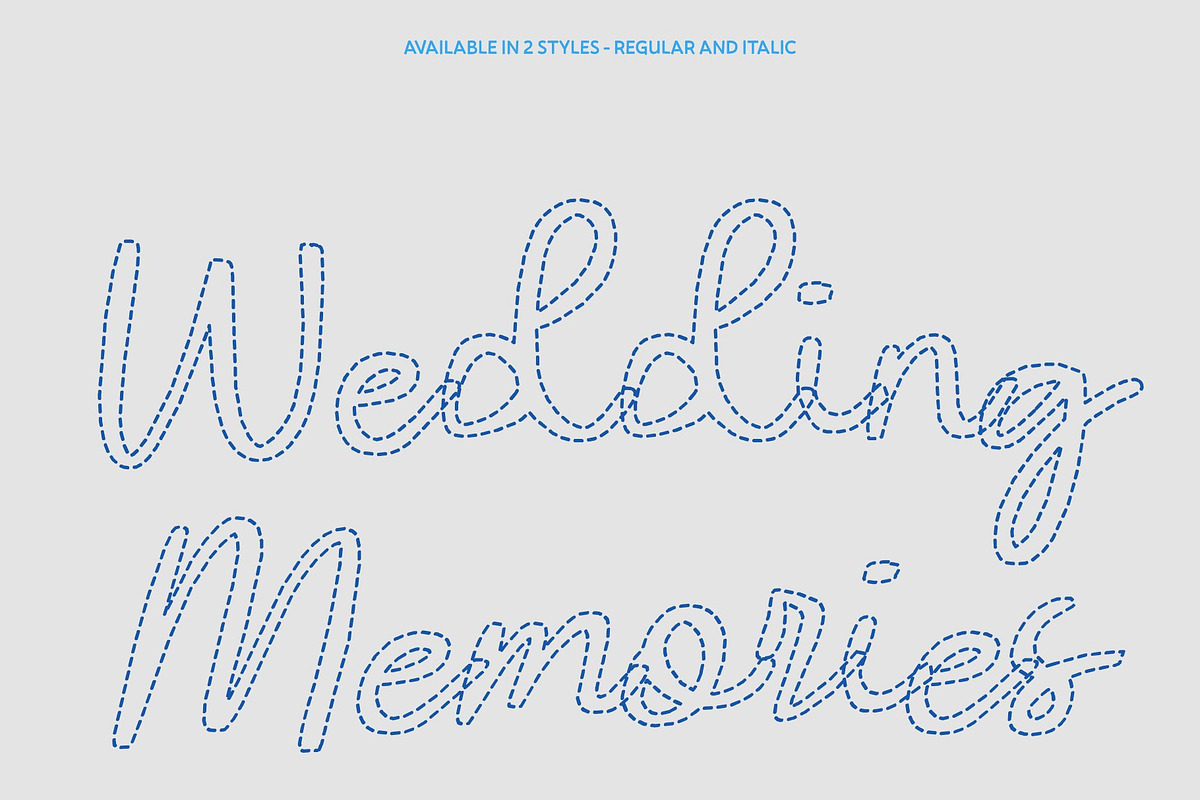 CS Amilia Dashed, a Script Font by Craft Supply Co. (Photo 3 of 8)