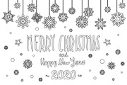 Merry Christmas Happy New Year 2020, a Background Graphic by Rommeo79 (Thumbnail 1 of 2)