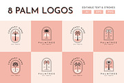 8 palm tree logo templates in vector, a Branding & Logo Template by MaryArt (Thumbnail 1 of 4)