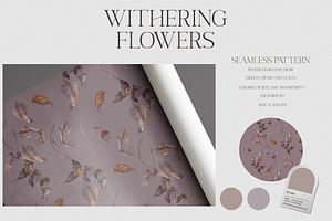 Withering Flowers. Floral Collection