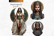 Isis Egyptian goddess clipart set, a Person Illustration by ThatsDesignArt (Thumbnail 9 of 10)