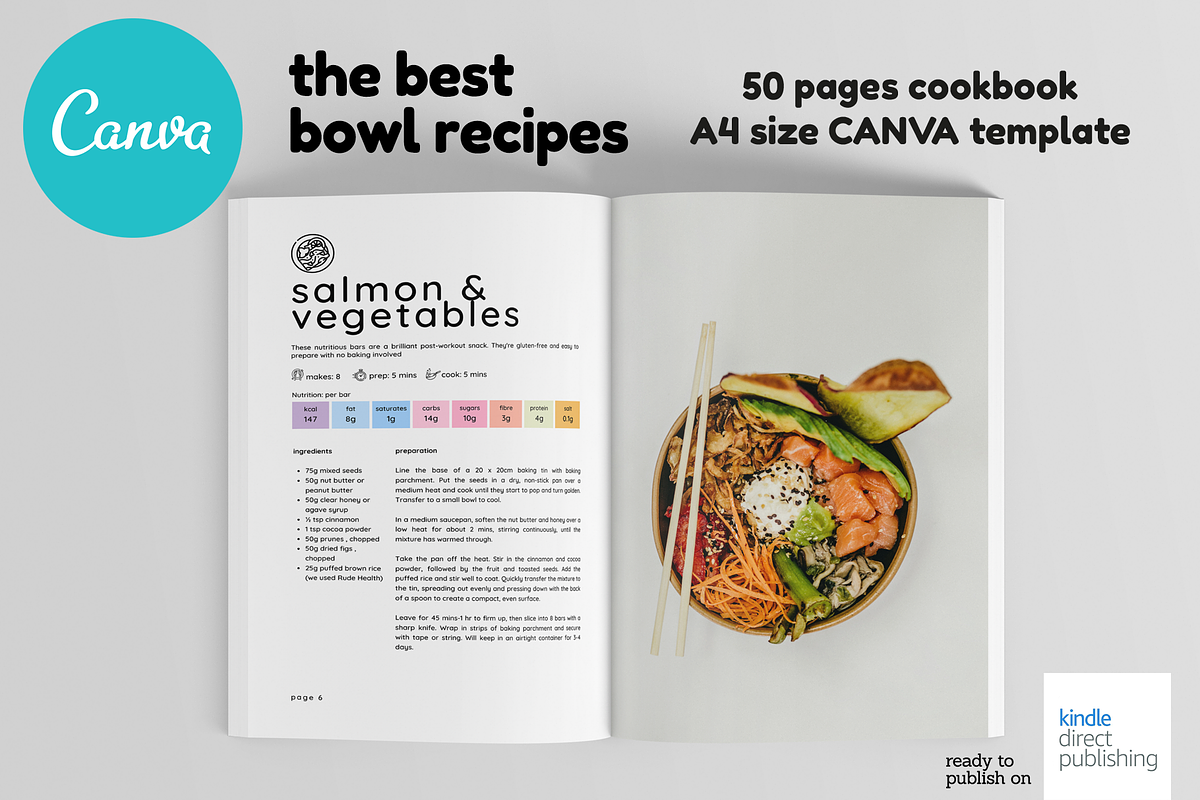 A4 Canva Recipes Cookbook Template, a Magazine Template by DeLaGranSiete (Photo 4 of 11)