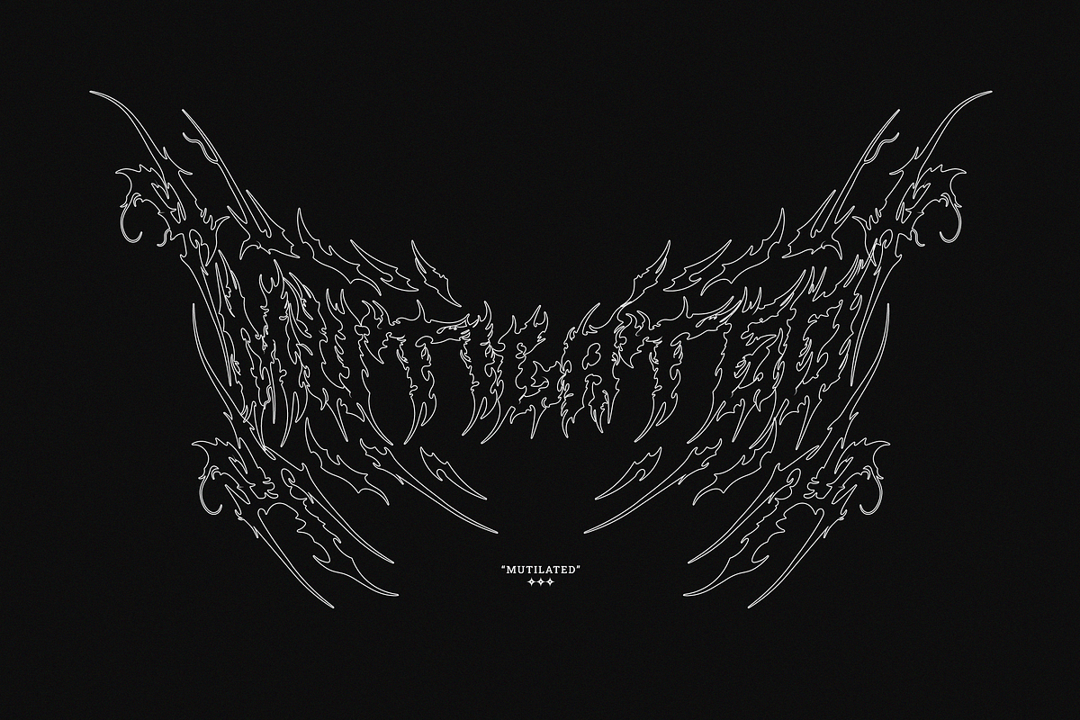 Sunfyre | Brutal Black Metal Font, a Blackletter Font by Ardana Creative (Photo 2 of 11)