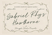 Gabriel Rhys Hawthorne, a Script Font by Struggle Studio (Thumbnail 1 of 10)