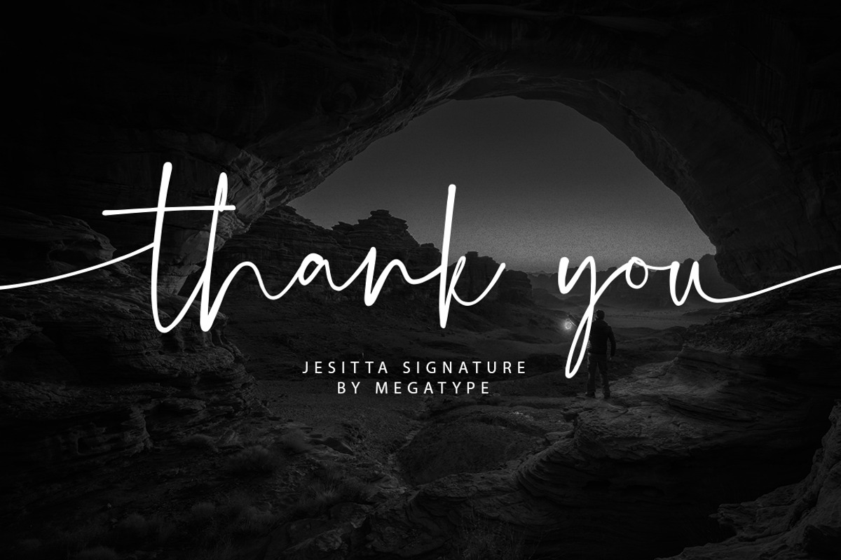 Jesitta Signature, a Script Font by Megatype (Photo 8 of 8)