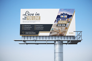 Real Estate Billboard Template, a Poster Template by vectorlnk