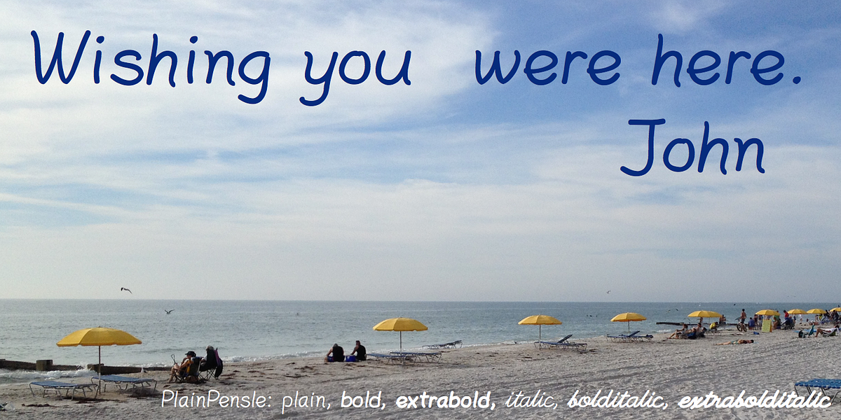 PlainPensle, a Handwritten Font by Ingrimayne Type (Photo 1 of 7)