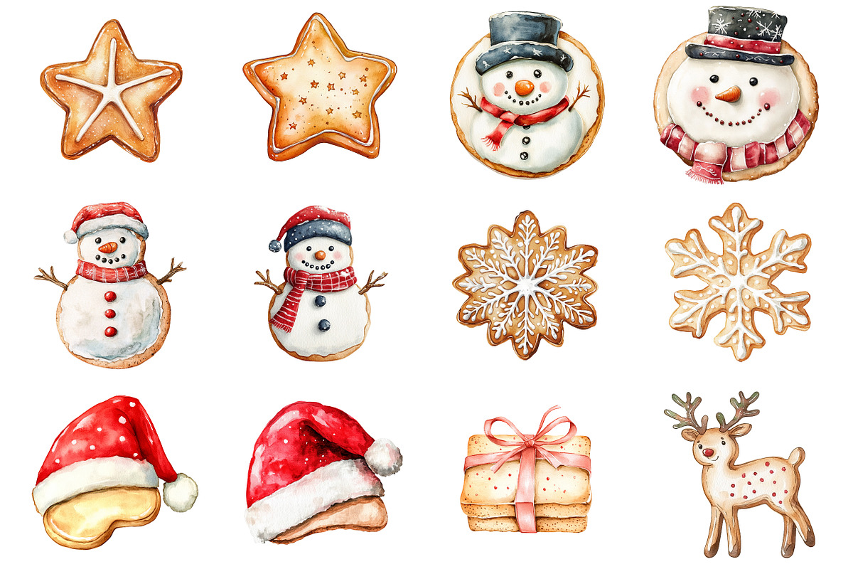 Watercolor Christmas Cookies, an Illustration by Design Market (Photo 3 of 3)