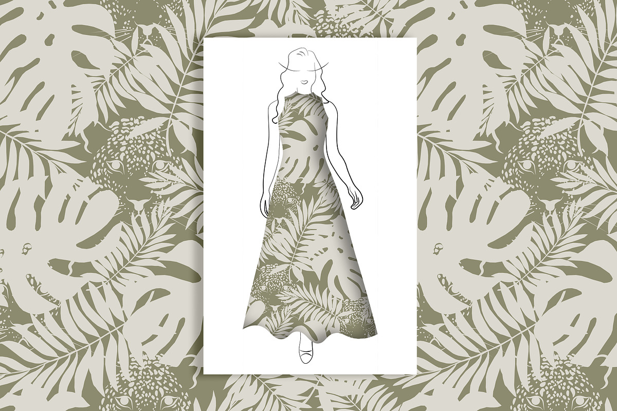 Tropical Leopard Seamless Pattern, a Pattern Graphic by Oksana Dovhopol Art (Photo 9 of 25)