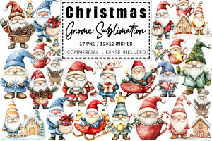 Cute Christmas Gnome Sublimation, a Graphic by CitraGraphics