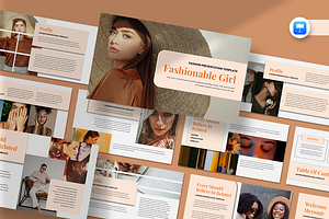 Fashionable Girl - Keynote Template