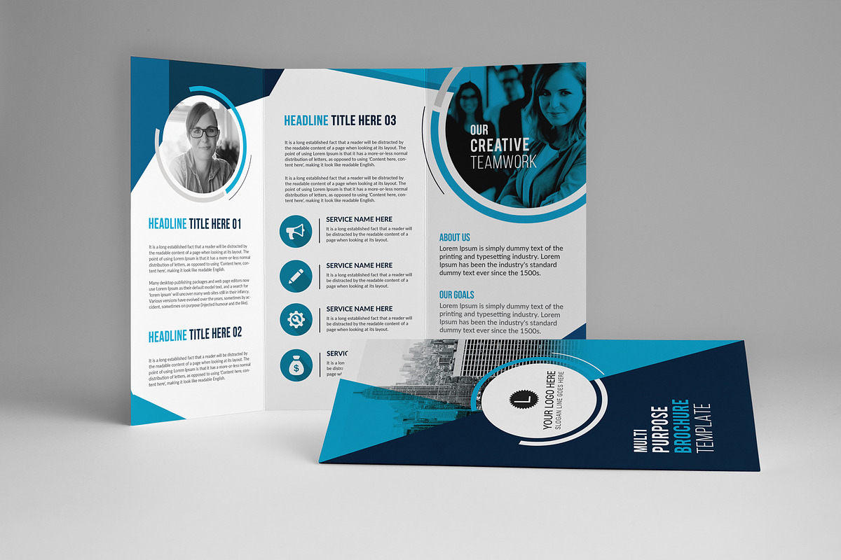Multipurpose Trifold Brochure, a Brochure Template by Brochure-Market (Photo 3 of 5)