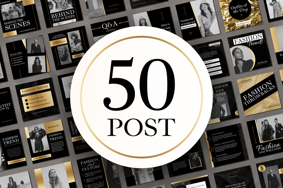 100 Elegant Social Media Templates, a Templates & Theme by TemplateCastleStore (Photo 4 of 10)