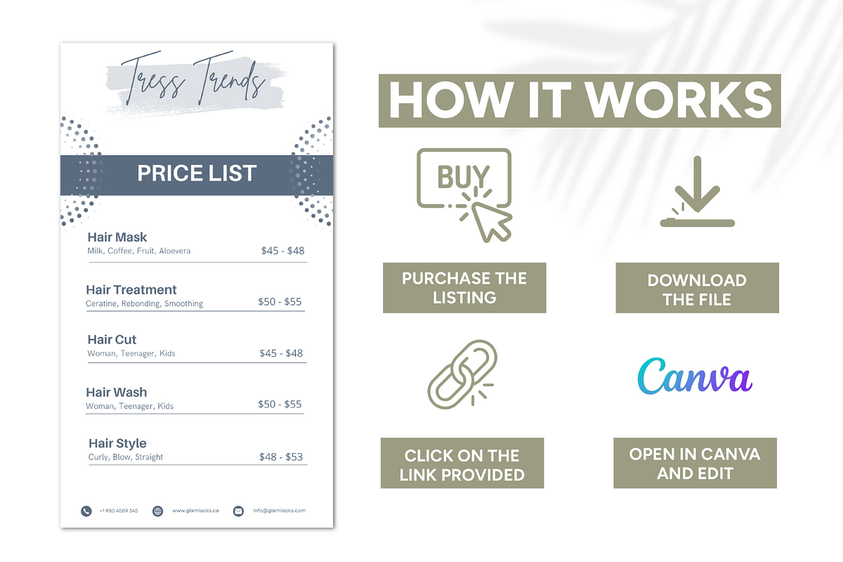 Hair Salon Canva Template Bundle, a Social Media Template by Branding by Kellsey (Photo 6 of 6)
