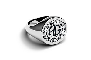 Signet Ring Logo Mockup