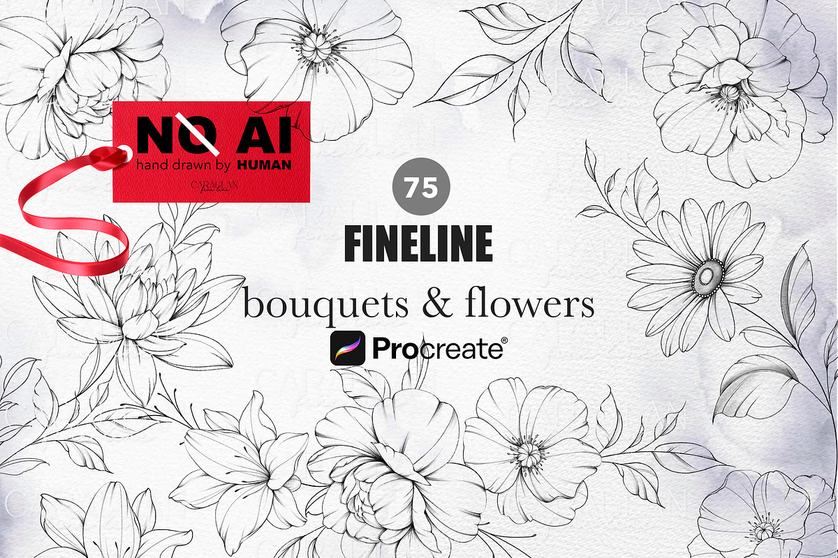 Procreate Stamps: Fine Line Tattoo, a Brush Add-On by CaraulanStore (Photo 1 of 9)