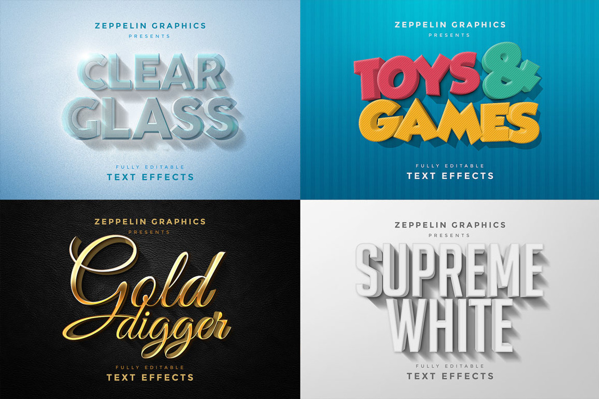 150 3D Text Effects for Photoshop, a Brushes & More by Graphicdome (Photo 46 of 71)