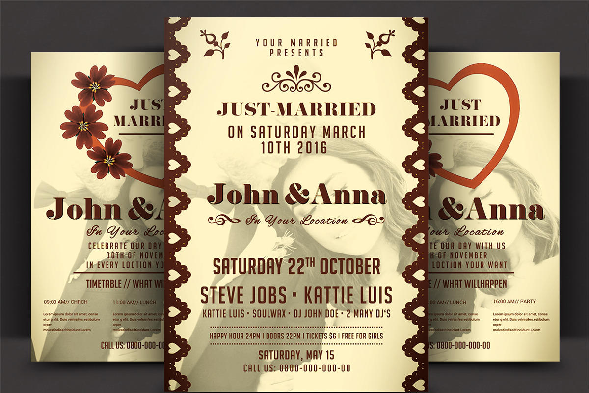 Wedding Invitation Card, a Card Template by AfzaalGraphics (Photo 1 of 4)