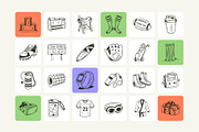 Sports Doodle Icons, an Object Graphic by Brickclay (Thumbnail 5 of 8)