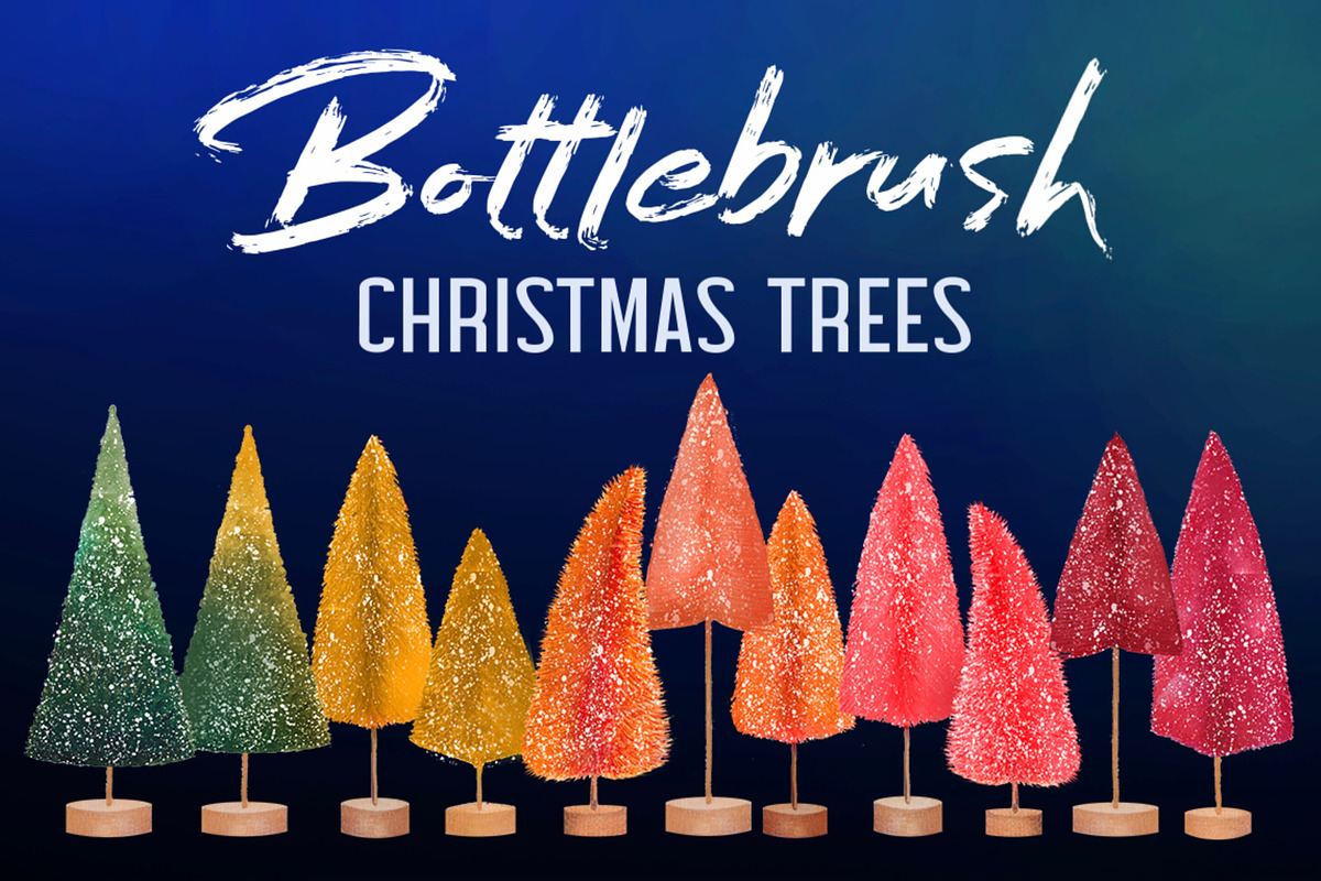 BOTTLEBRUSH CHRISTMAS TREES Pack, a Decorative Illustration by Dana Designs (Photo 1 of 9)