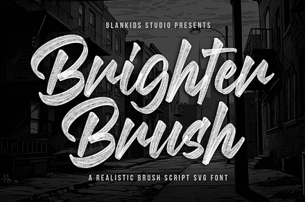 Brighter Brush a Realistic SVG Font