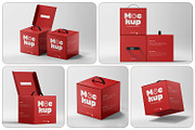 Cardboard Box Mockup with Handle, a Packaging Mockup by RamStudio2 (Thumbnail 4 of 19)