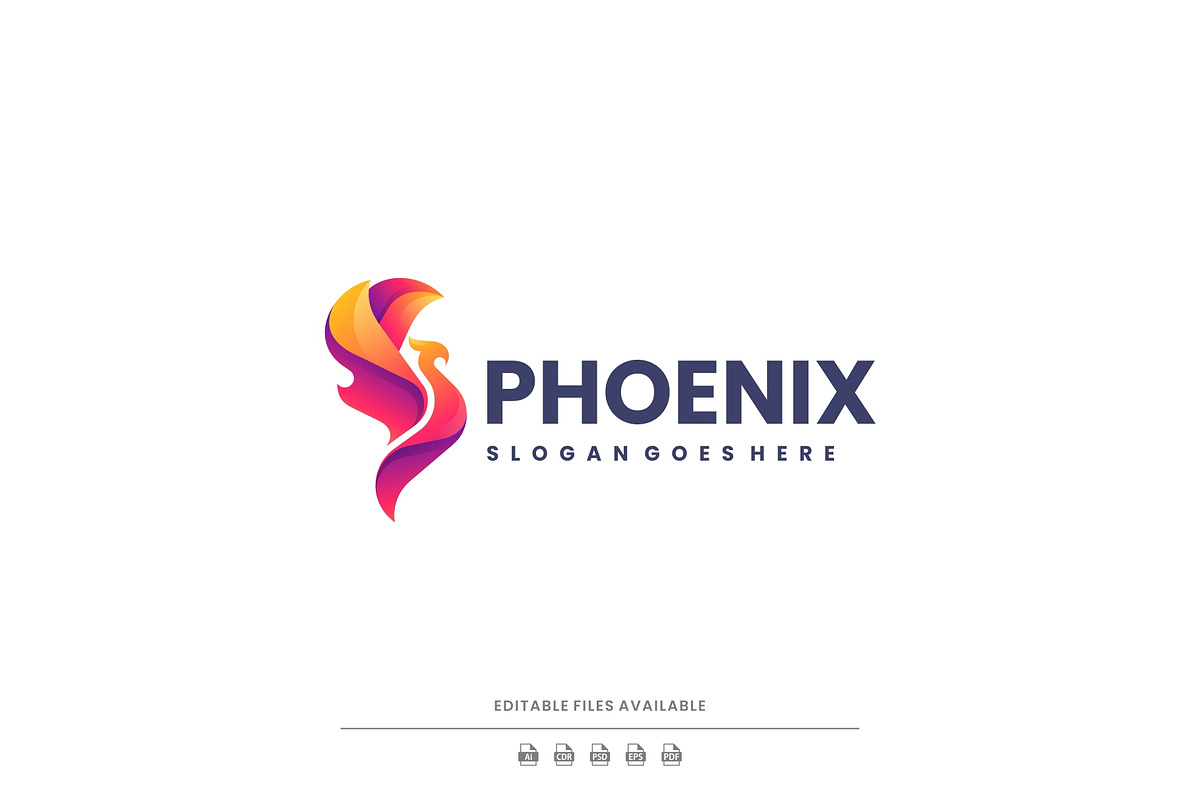 Gradient Modern Phoenix Logo Design