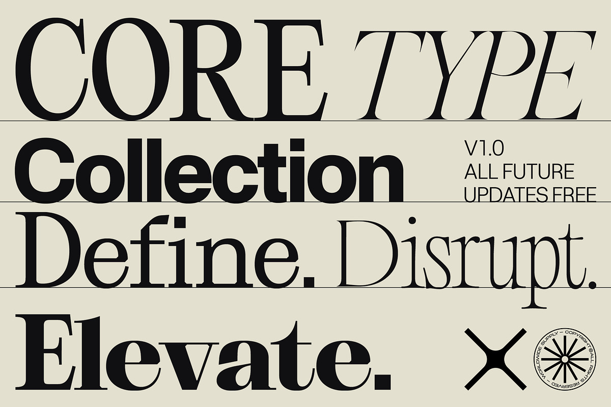 Font Kit Core Type Collection NC-29, a Font by NOCTA SUPPLY (Photo 1 of 7)