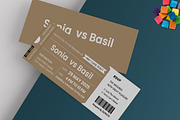 Wedding Invitation Ticket 2023, a Stationery Template by MightyDesign (Thumbnail 3 of 6)