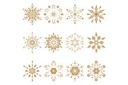Snowflakes gold icon collection, an Outline Icon by RODINA (Thumbnail 1 of 3)