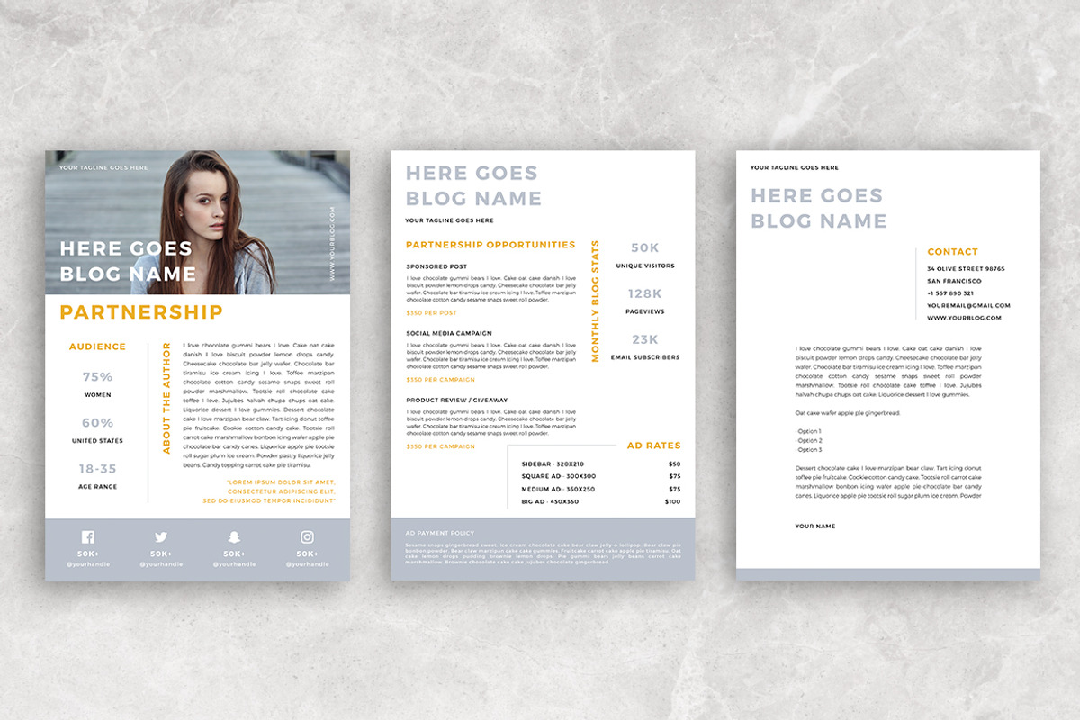 Blog Media Kit · 3 pages, a Resume Template by Eternel Design Studio (Photo 4 of 4)