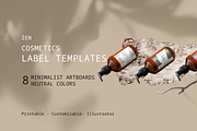 Zen Cosmetic Bottle Label Template, a Print Template by Eligrafik (Thumbnail 1 of 4)