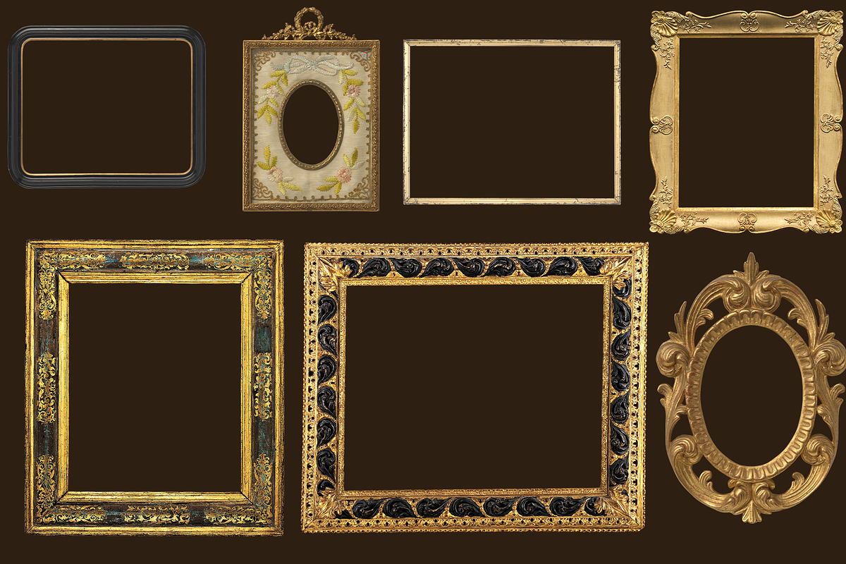 Renaissance Golden Frames Cliparts, an Object Graphic by Lilithcollageart (Photo 12 of 14)